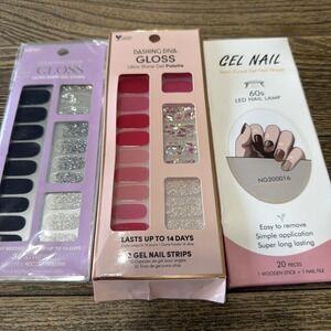 Dashing Divas GLOSS Ultra Shine Nail Strips + Gel Nail Semi- Cured Nail Wraps